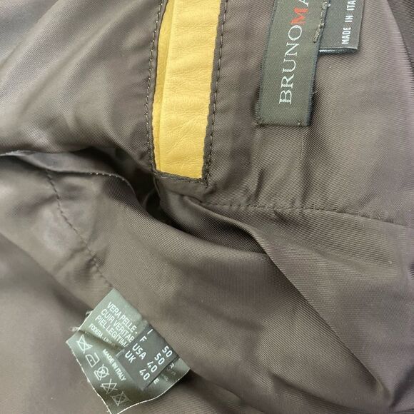 Bruno magli leather bomber jacket size 40 - Picture 4 of 6